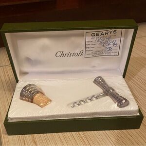 🆕 Christofle Silver Wine Accessory Set GHEARYS